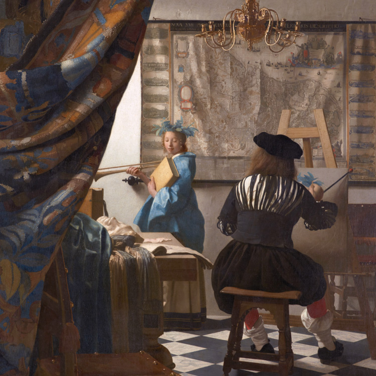 The Allegory of Painting, Johannes Vermeer, ca 1666, Public Domain