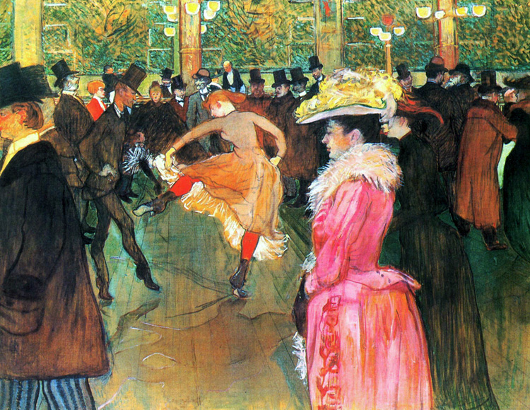 At the Moulin Rouge: The Dance, Henri de Toulouse-Lautrec, 1890, Public Domain