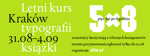 letni kurs typografii