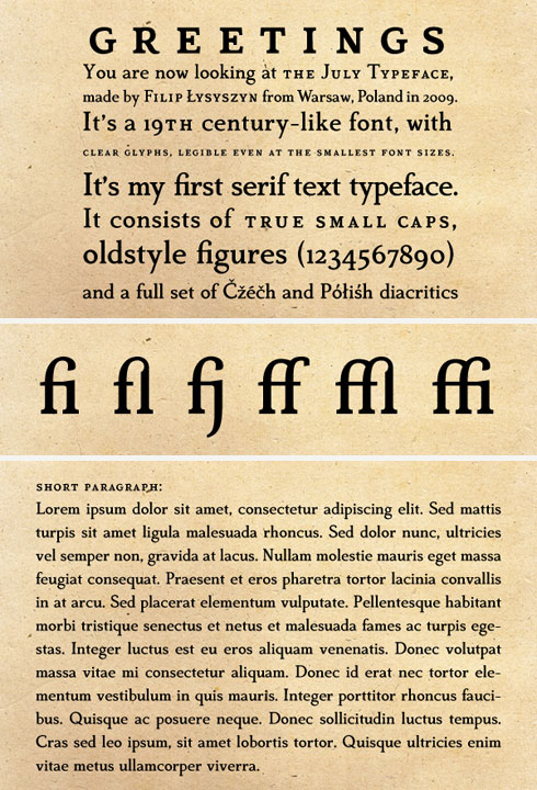 July Typeface