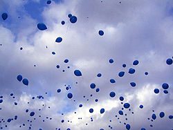 niebieskie balony Kleina