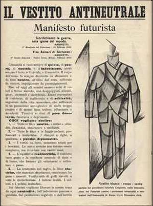 Giacomo Balla - manifest o ubraniach