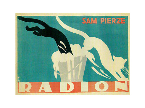 Tadeusz Gronowski, Radion sam pierze - plakat reklamowy, Warszawa 1925,