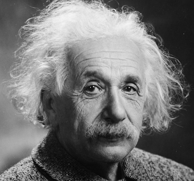 Albert Einstein, fot. Oren Jack Turner, Princeton, N.J, 1947, public domain