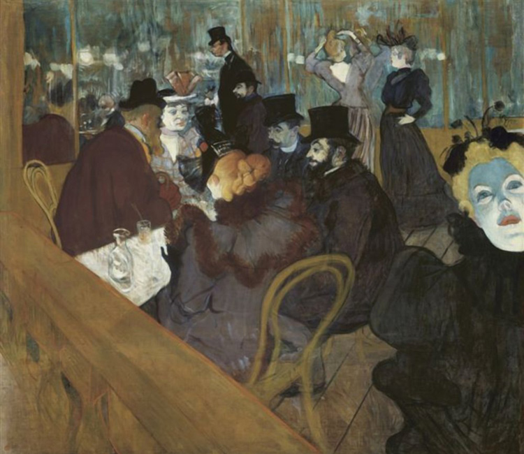 At the Moulin Rouge, Henri de Toulouse-Lautrec, 1892-1895