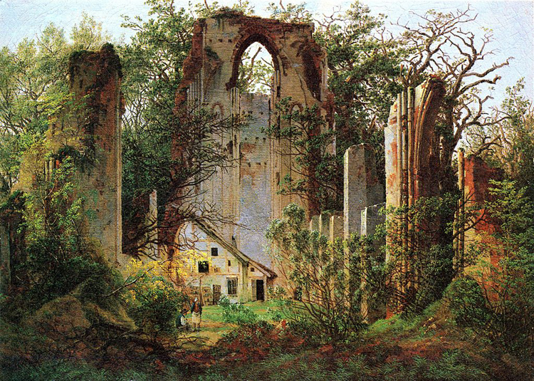 Klosterruine Eldena, Caspar David Friedrich, ca. 1825