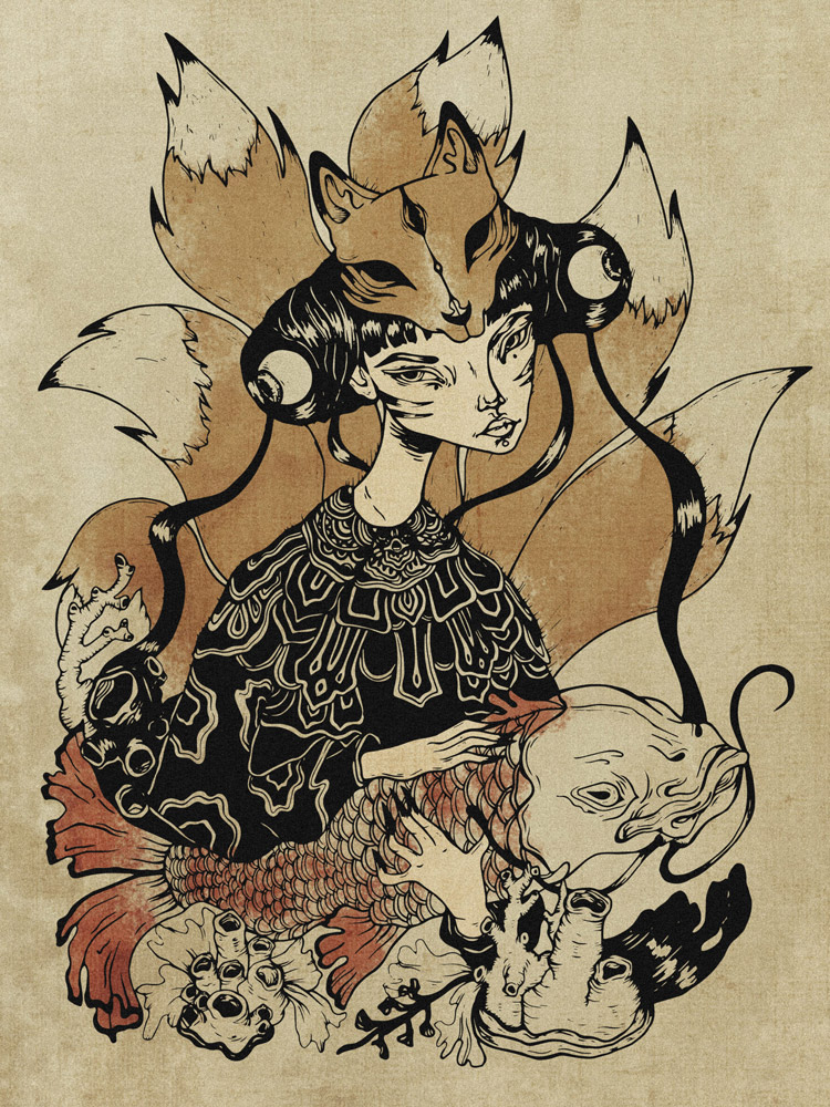 Wyróżnienie Graffusa - astralfriend, The kitsune